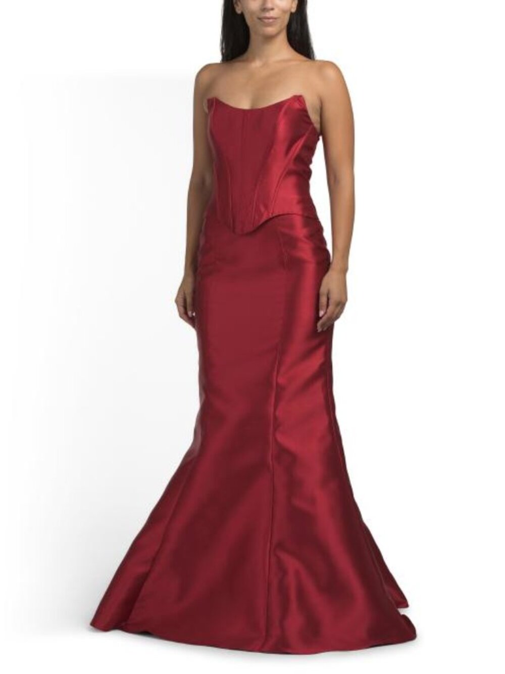 GALINA SIGNATURE 2pc Strapless Corset Detail Gown